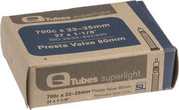 Q-Tubes Superlight 700c x 23-25mm 80mm Presta Valve Tube