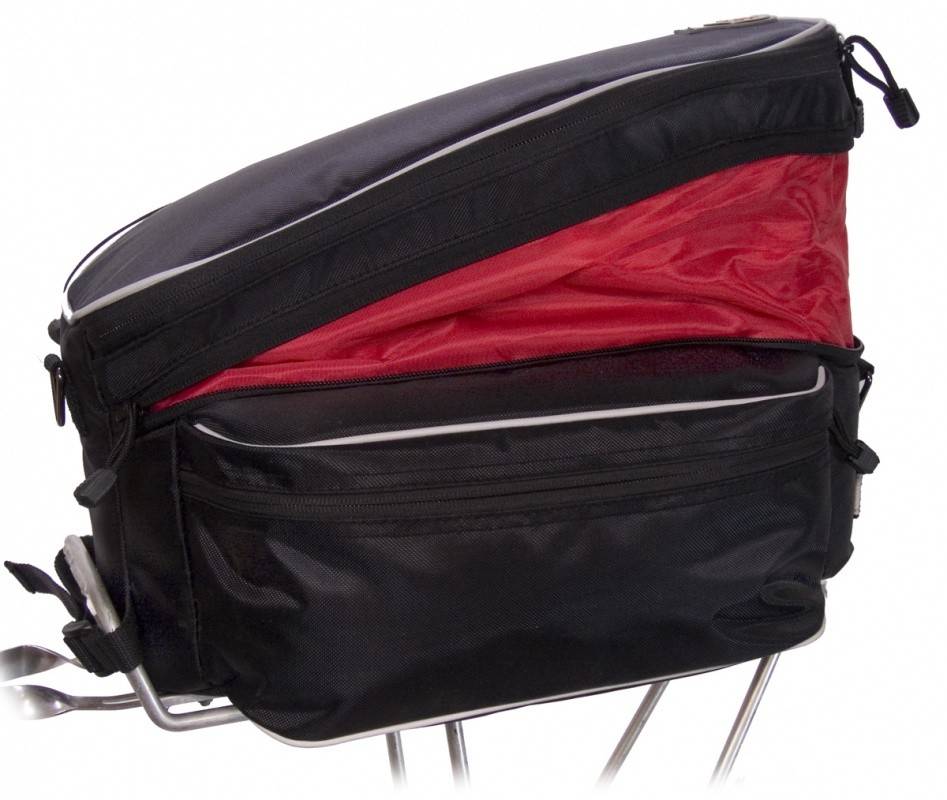 Banjo Brothers Expanding Rack Top Bag: Black