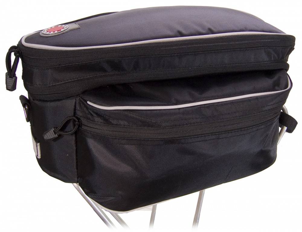 Banjo Brothers Expanding Rack Top Bag: Black