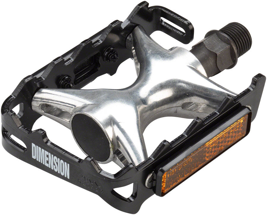Dimension Mountain Compe Pedals - Platform Aluminum 9/16 Black/Silver